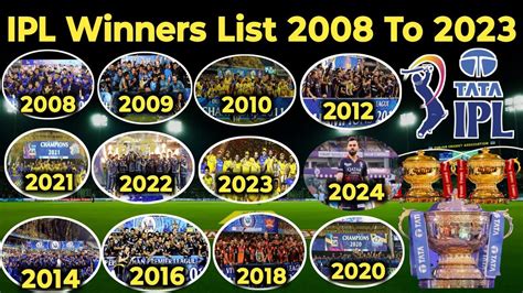 ipl cup winning list