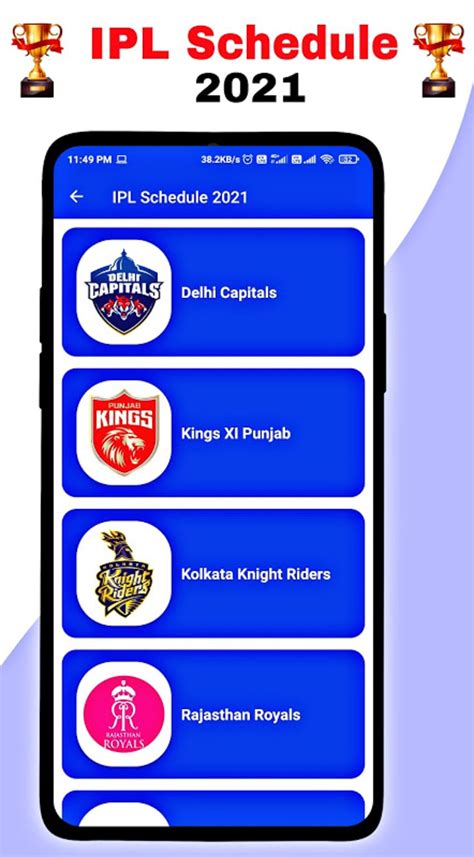 ipl live score 2021 table