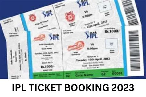 ipl match ticket booking