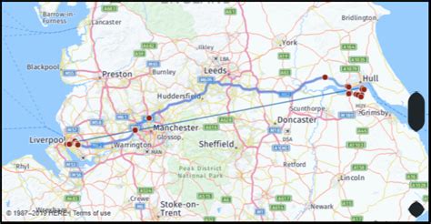 ipswich to hull distance