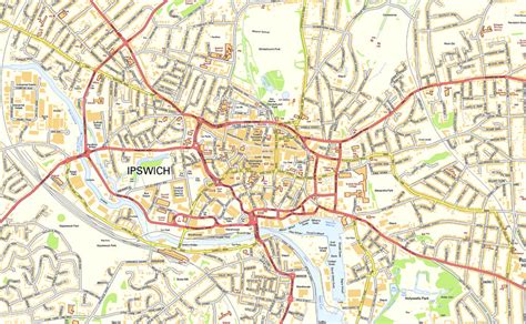 ipswich town centre street map