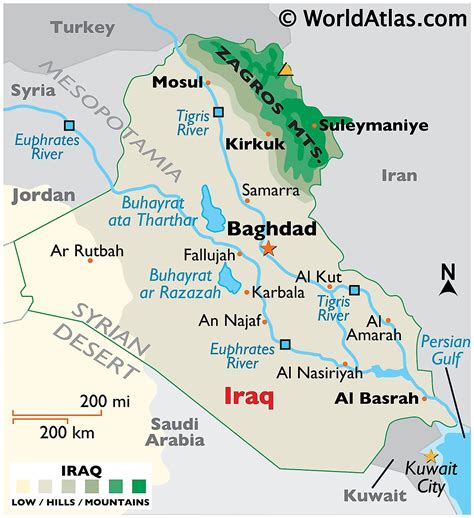 irak en el mapa
