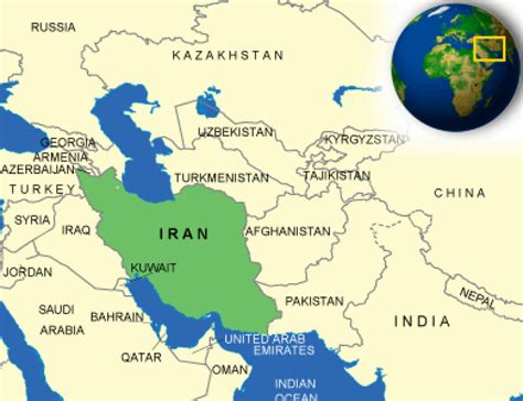 iran and pakistan on world map