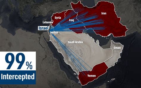 iran attack israel map