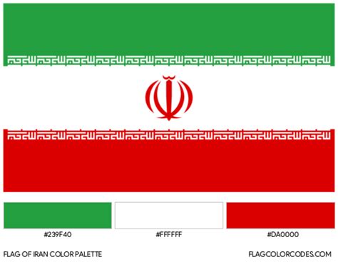 iran flag color code