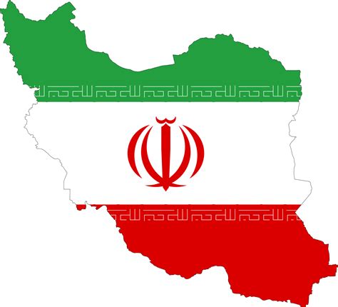 iran map and flag