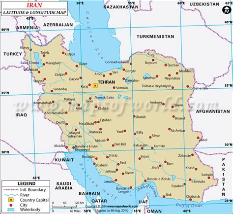 iran map coordinates latitude and longitude