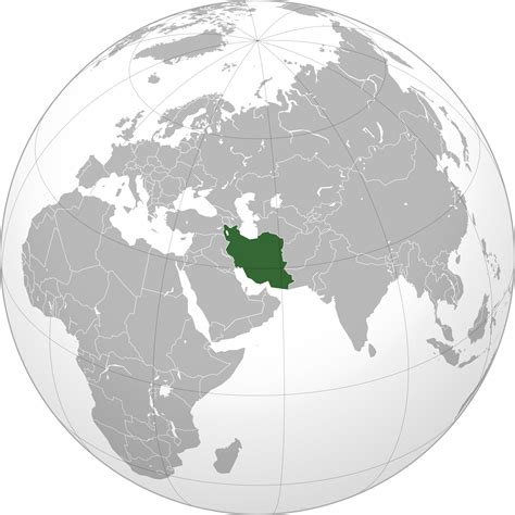 iran mapa mundial