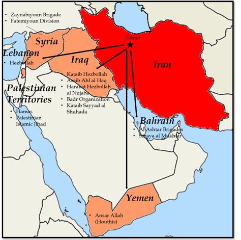 iran vs israel map