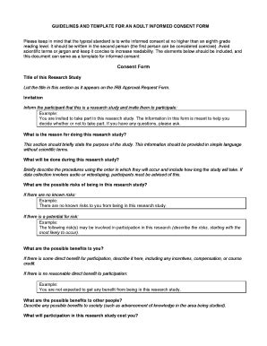 irb sample consent form