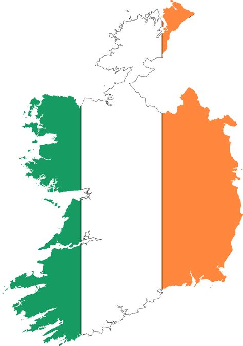 ireland flag map png