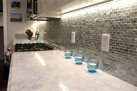 iridescent kitchen backsplash tile
