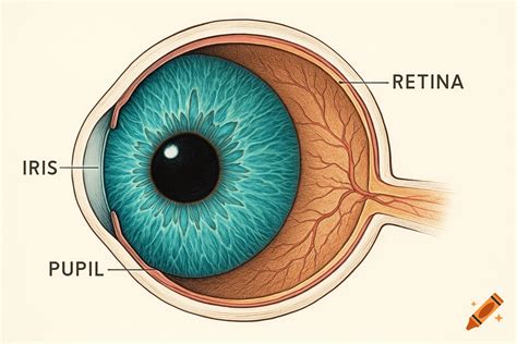 Iris and pupil