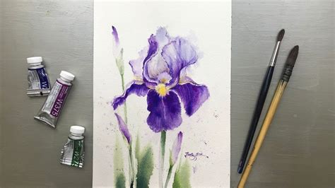 Iris Watercolor Painting Tutorial