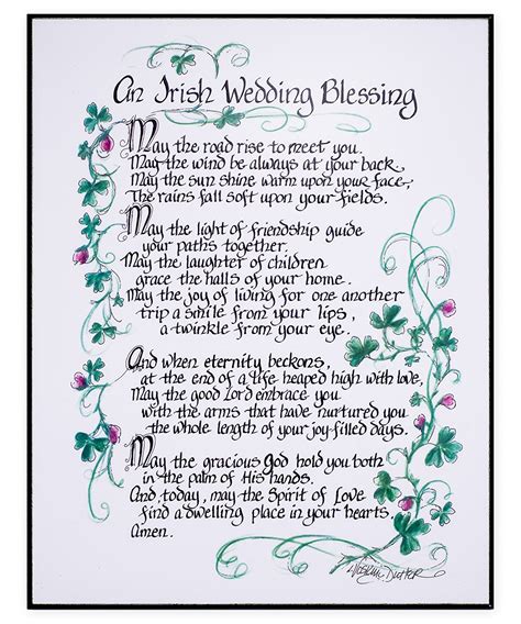 Personalized Irish Wedding Blessing Framed Print at