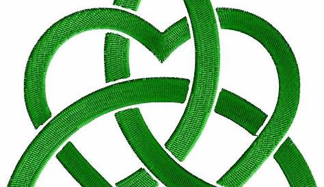 Irish Celtic Love Knot - Embroidery Design File in single color about 2