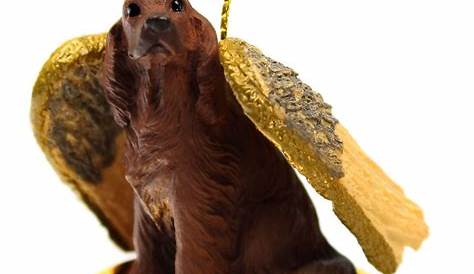 Irish Setter Pet Loss Gift Ornament Angel - Pet Memorial - Dog Sympathy