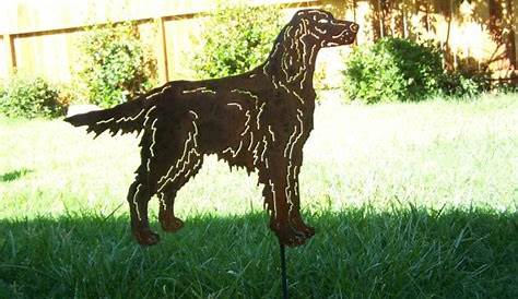 Setters | Dog garden statues, Dog statue, Dog garden
