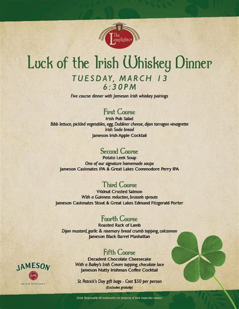 Irish Dinner Party Menu