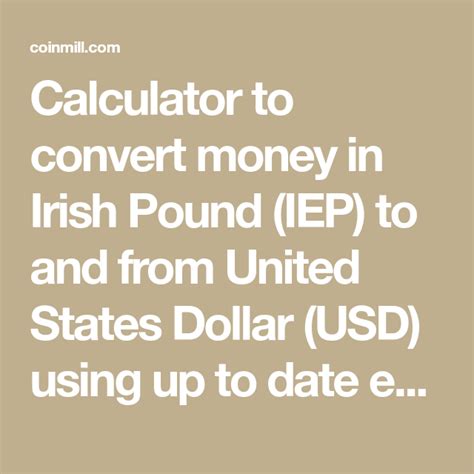 irish pound to us dollar conversion