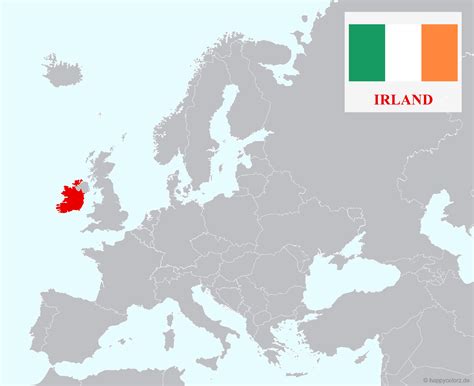 Irland auf EuropaKarte vektor abbildung. Illustration von getrennt