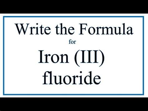 iron 3 fluoride formula