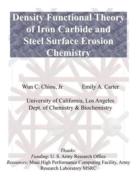 Iron Carbon Density Functional Theory