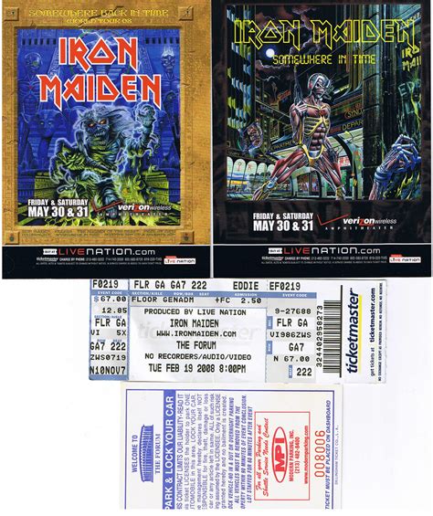 iron maiden collector ticket