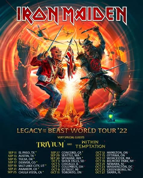 iron maiden tour 2022 us support bands