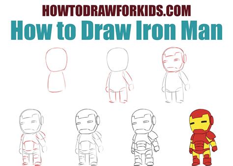 How to draw Iron Man Marvel drawings, Drawing