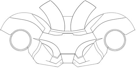 Iron Man Helmet Template Vector