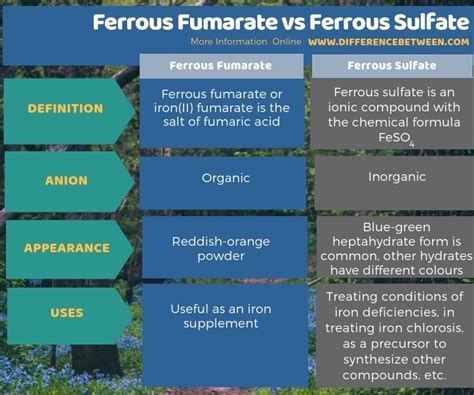 iron vs ferrous sulfate