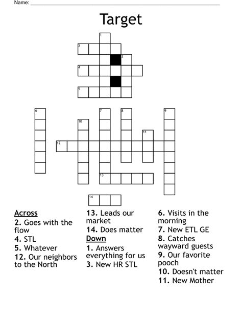 Irons Target Crossword