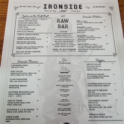 Ironside Menu