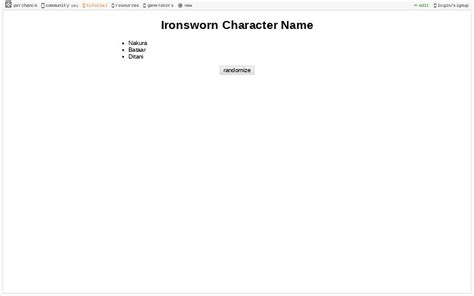 Ironsworn Name Generator
