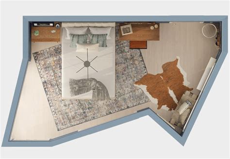 Bedroom with irregular shape