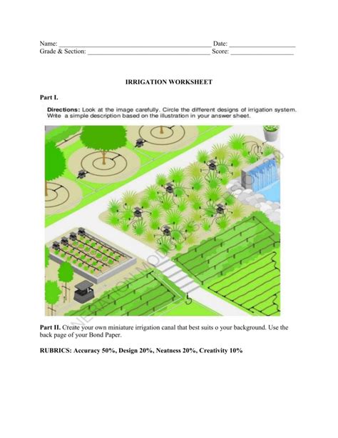 Irrigation Worksheet