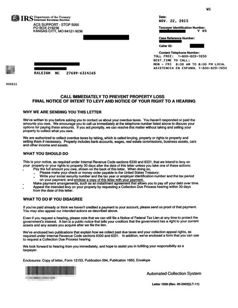 IRS Letter 5759C Required Minimum Distribution Not Taken H&R Block