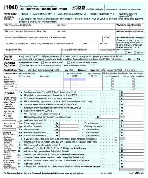 irs 1040 tax forms 2023