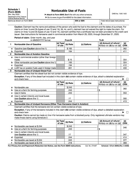 irs 2021 tax forms schedule 1