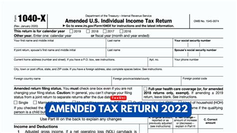 irs amended return instructions 2022