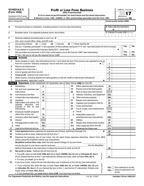irs business loss form