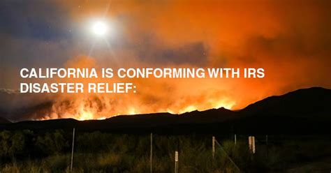 irs disaster relief california counties