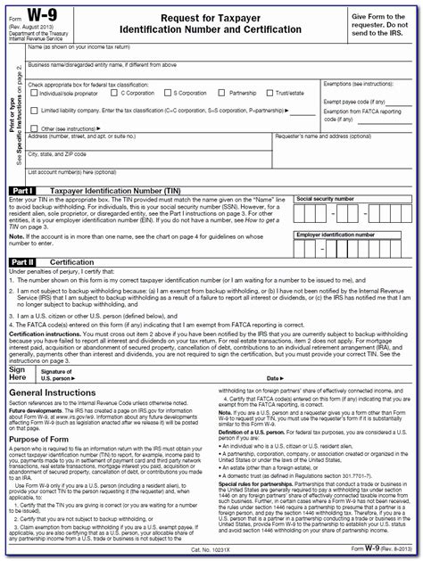 irs download w-9 form