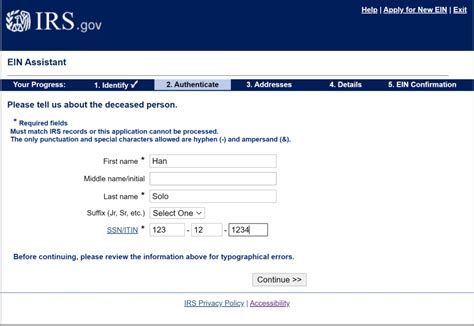irs ein application online access denied