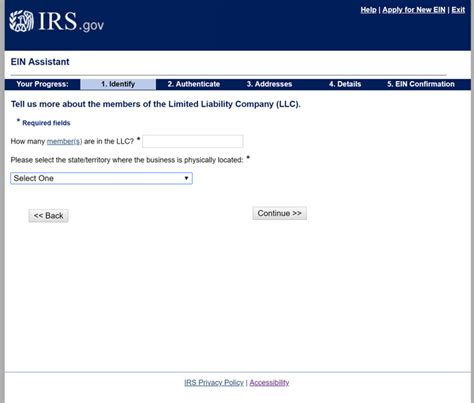 Irs Ein Operation Address