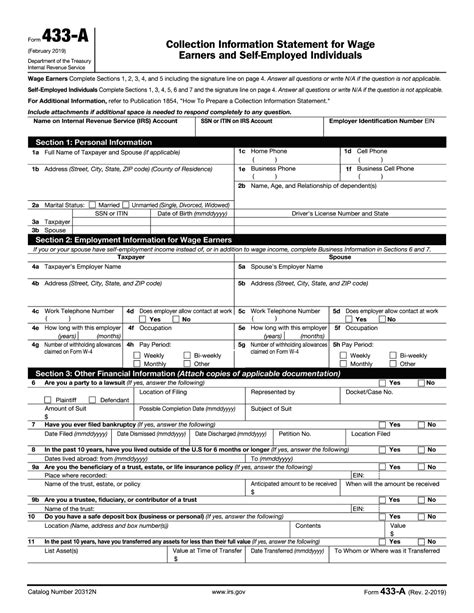 irs form 433-a pdf