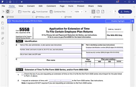 irs form 5558 online