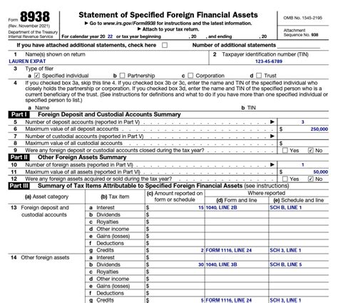 irs form 8938 for 2021