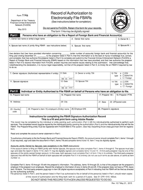 irs form fincen form 114a